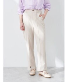 earth music&ecology カットツイルスリットセミフレアパンツ