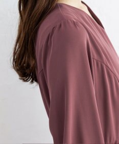 Tiaclasse L 【洗える】レース切り替えフレアワンピース