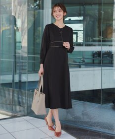 Tiaclasse L パイピングフレアワンピース