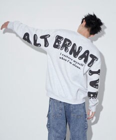 WEGO 【ユニセックス着用ITEM】ストレートラインロゴグラフィックプルオーバー