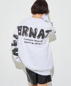 WEGO 【ユニセックス着用ITEM】ストレートラインロゴグラフィックプルオーバー