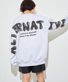 WEGO 【ユニセックス着用ITEM】ストレートラインロゴグラフィックプルオーバー