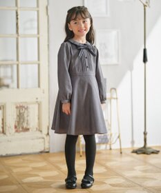 組曲 KIDS 【110-140㎝】 クラシカルグレーワンピース