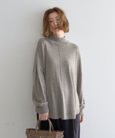 YECCA VECCA 裾ラメMIXラウンドヘムニット