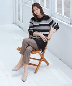 Tiaclasse 【洗える】マルチボーダーニットチュニック