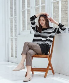 Tiaclasse 【洗える】マルチボーダーニットチュニック