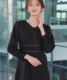 Tiaclasse L パイピングフレアワンピース