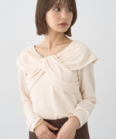 earth music&ecology リボンライクドレーププルオーバー