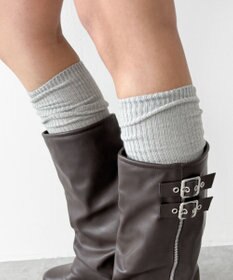 WEGO ローゲージゆるリブハイソックス