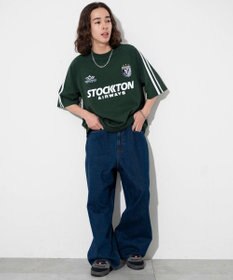 WEGO 【ユニセックス着用ITEM/手洗い可/MLサイズ】ラインゲームロゴT