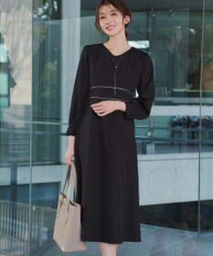 Tiaclasse L パイピングフレアワンピース