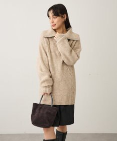 CRAFT STANDARD BOUTIQUE ハーフジップローゲージニットチュニック