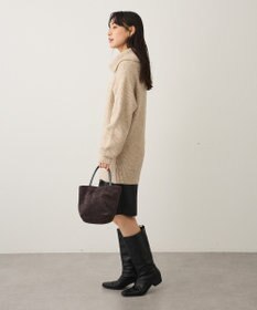 CRAFT STANDARD BOUTIQUE ハーフジップローゲージニットチュニック