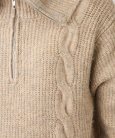 CRAFT STANDARD BOUTIQUE ハーフジップローゲージニットチュニック