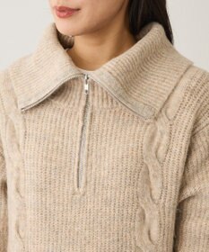 CRAFT STANDARD BOUTIQUE ハーフジップローゲージニットチュニック