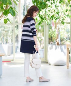 Tiaclasse 【洗える】マルチボーダーニットチュニック