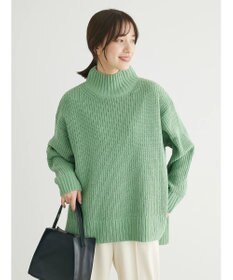 Green Parks ｍｏｋｏモール畦ニット前後差プルオーバー