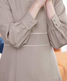 Tiaclasse L パイピングフレアワンピース