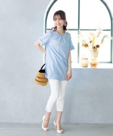 Tiaclasse L 【洗える】体型カバーも叶う幅広カフスチュニックブラウス