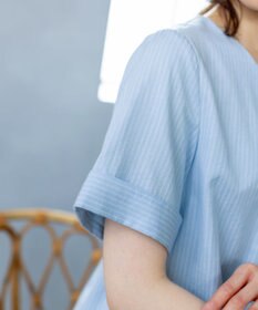 Tiaclasse L 【洗える】体型カバーも叶う幅広カフスチュニックブラウス