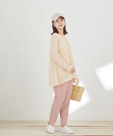 Tiaclasse 花柄カットレースフレアトップス