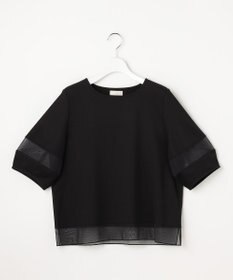 ANY SIS チュール切替ランタンスリーブ プルオーバー