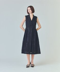 GRACE CONTINENTAL フラワージャガードテーラードレス