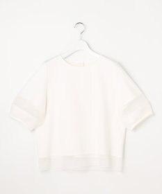 ANY SIS チュール切替ランタンスリーブ プルオーバー