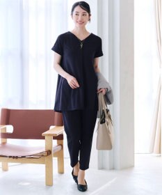 Tiaclasse L 【UVカット・吸水速乾】 “きれい見え” カットソーテーパードパンツ