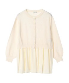 earth music&ecology プリーツドッキングカーディガン