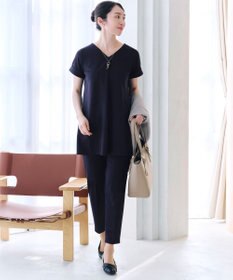 Tiaclasse L 【UVカット・吸水速乾】 “きれい見え” カットソーテーパードパンツ