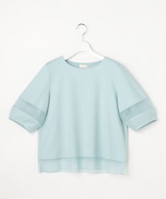 ANY SIS チュール切替ランタンスリーブ プルオーバー