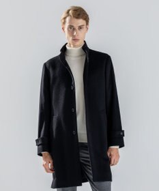 JOSEPH HOMME 【新素材】ライトウールシャギー　スタンドカラーシングルブレストコート