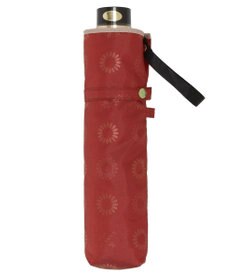 MOONBAT LANVIN en Bleu 折りたたみ傘 ジャカード×パイピング 簡単開閉 大きめ55cm