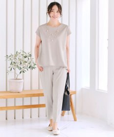 Tiaclasse L 【UVカット・吸水速乾】 “きれい見え” カットソーテーパードパンツ