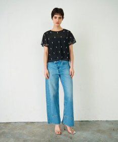 GRACE CONTINENTAL ビジューチュールトップ