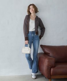 WEGO 【美脚パンツ】ストレッチフレアデニムパンツ