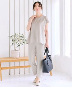 Tiaclasse L 【UVカット・吸水速乾】 “きれい見え” カットソーテーパードパンツ