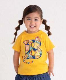 MIKI HOUSE HOT BISCUITS 【80-120cm】 バンダナ柄 ワッペン 半袖Tシャツ