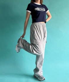 WEGO 【ウエストゴム】スウェットカーゴパンツ