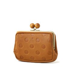 FOLNA RD ドット型押し ウッドボールがま口財布 マルチポーチ