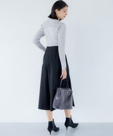 組曲 T/Rツイルストレッチ フレアパンツ