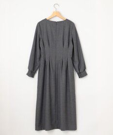 組曲 ウールジョーゼット スリットネックワンピース