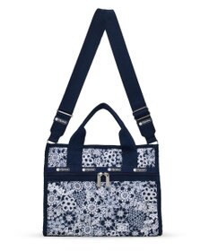 LeSportsac LARGE E/W TH TOTE/フローラルレースネイビー