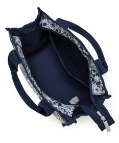 LeSportsac LARGE E/W TH TOTE/フローラルレースネイビー