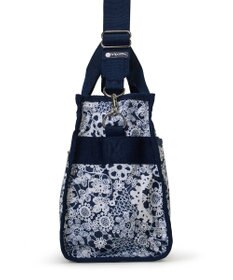 LeSportsac LARGE E/W TH TOTE/フローラルレースネイビー