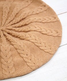 石田製帽 オーガニックコットン アラン編みベレー