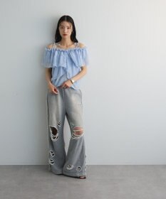 Green Parks マルチＷＡＹオフショルフリルブラウス