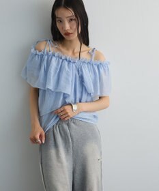 Green Parks マルチＷＡＹオフショルフリルブラウス