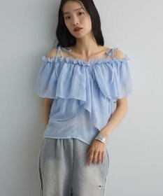 Green Parks マルチＷＡＹオフショルフリルブラウス